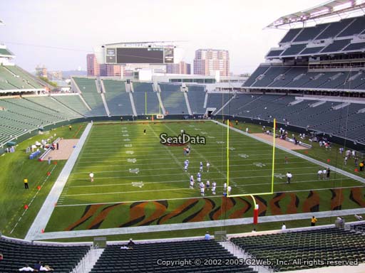 Seat view from section 228 at Paul Brown Stadium, home of the Cincinnati Bengals