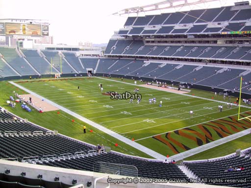 Seat view from section 231 at Paul Brown Stadium, home of the Cincinnati Bengals