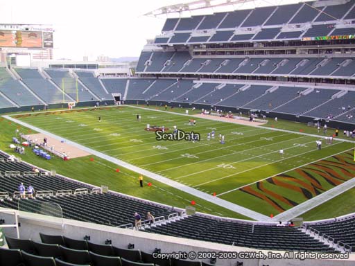Seat view from section 232 at Paul Brown Stadium, home of the Cincinnati Bengals
