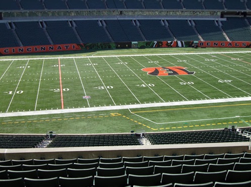 Seat view from section 243 at Paul Brown Stadium, home of the Cincinnati Bengals