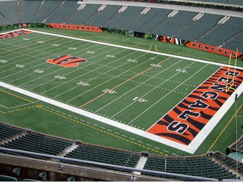 Seat view from section 304 at Paul Brown Stadium, home of the Cincinnati Bengals