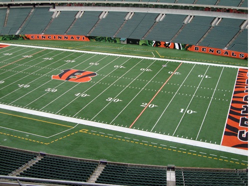 Seat view from section 306 at Paul Brown Stadium, home of the Cincinnati Bengals