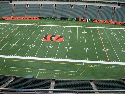 Seat view from section 309 at Paul Brown Stadium, home of the Cincinnati Bengals