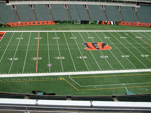 Seat view from section 312 at Paul Brown Stadium, home of the Cincinnati Bengals