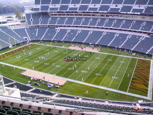 Seat view from section 336 at Paul Brown Stadium, home of the Cincinnati Bengals