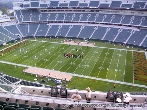 Seat view from section 337 at Paul Brown Stadium, home of the Cincinnati Bengals
