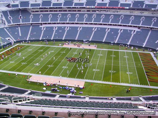 Seat view from section 338 at Paul Brown Stadium, home of the Cincinnati Bengals