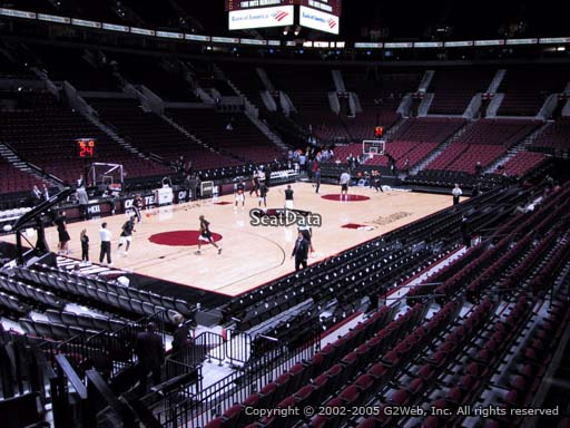 Seat view from section 115 at the Moda Center, home of the Portland Trail Blazers
