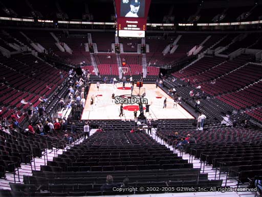 Seat view from section 224 at the Moda Center, home of the Portland Trail Blazers