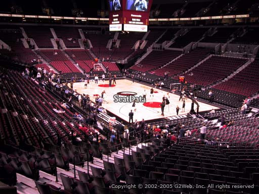 Seat view from section 226 at the Moda Center, home of the Portland Trail Blazers