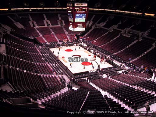 Seat view from section 312 at the Moda Center, home of the Portland Trail Blazers