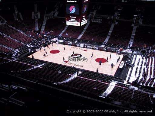 Seat view from section 316 at the Moda Center, home of the Portland Trail Blazers