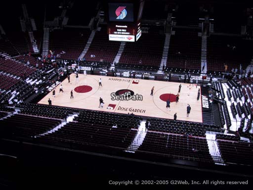 Seat view from section 317 at the Moda Center, home of the Portland Trail Blazers