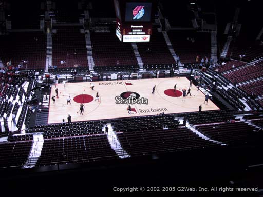Seat view from section 319 at the Moda Center, home of the Portland Trail Blazers