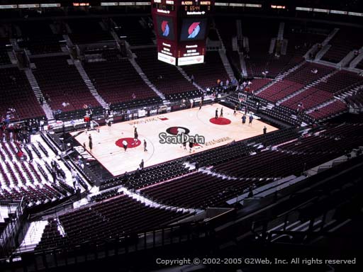 Seat view from section 321 at the Moda Center, home of the Portland Trail Blazers