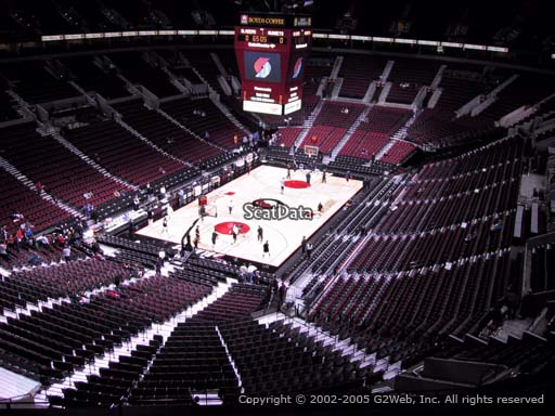 Seat view from section 324 at the Moda Center, home of the Portland Trail Blazers