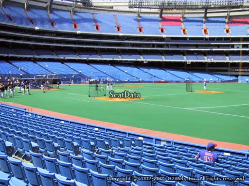 Seat view from section 114 at the Rogers Centre, home of the Toronto Blue Jays