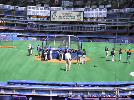 Seat view from section 122 at the Rogers Centre, home of the Toronto Blue Jays.