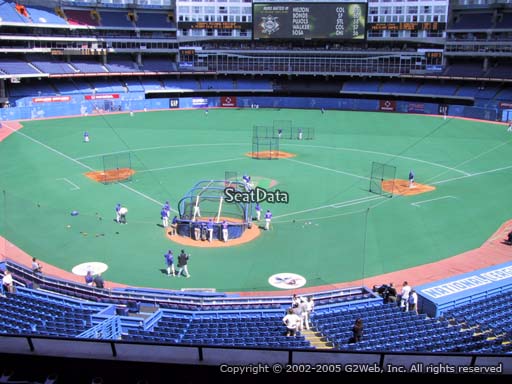 Seat view from section 224A at the Rogers Centre, home of the Toronto Blue Jays.