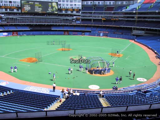 Seat view from section 226 at the Rogers Centre, home of the Toronto Blue Jays.