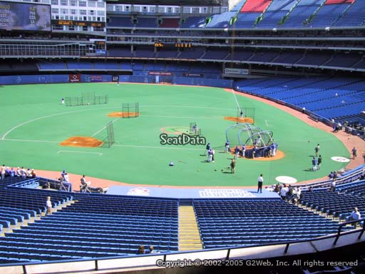 Seat view from section 228 at the Rogers Centre, home of the Toronto Blue Jays.