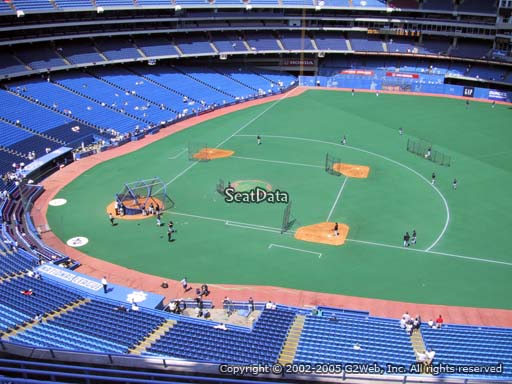 Seat view from section 517 at the Rogers Centre, home of the Toronto Blue Jays.