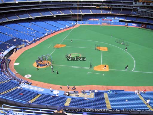 Seat view from section 518 at the Rogers Centre, home of the Toronto Blue Jays.