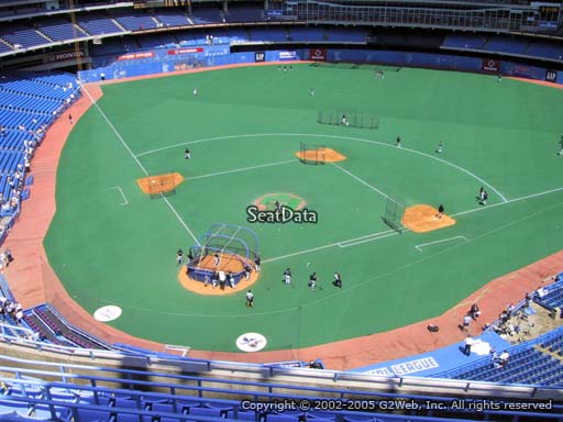 Seat view from section 522 at the Rogers Centre, home of the Toronto Blue Jays.