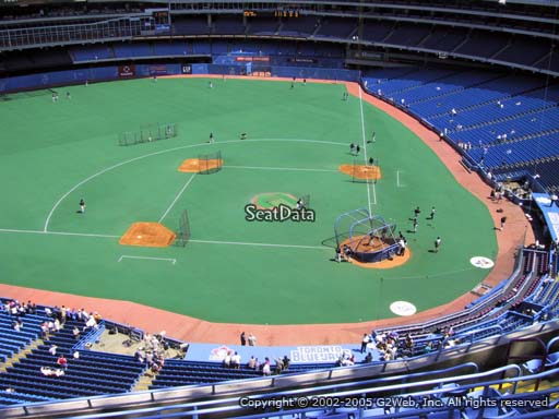 Seat view from section 527 at the Rogers Centre, home of the Toronto Blue Jays.