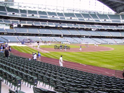Seat view from section 108 at Miller Park, home of the Milwaukee Brewers