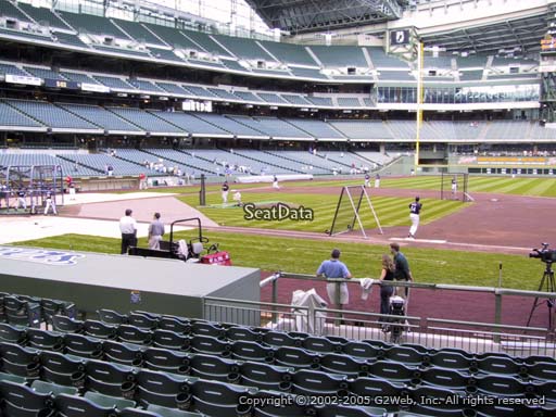 Seat view from section 112 at Miller Park, home of the Milwaukee Brewers