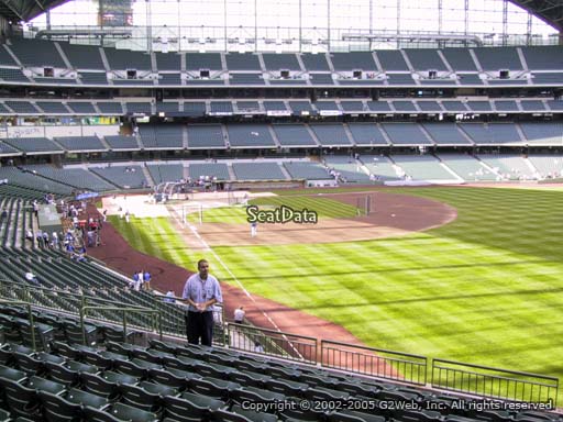 Seat view from section 206 at Miller Park, home of the Milwaukee Brewers