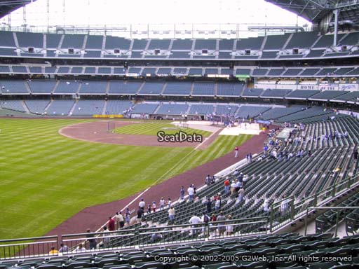 Seat view from section 232 at Miller Park, home of the Milwaukee Brewers