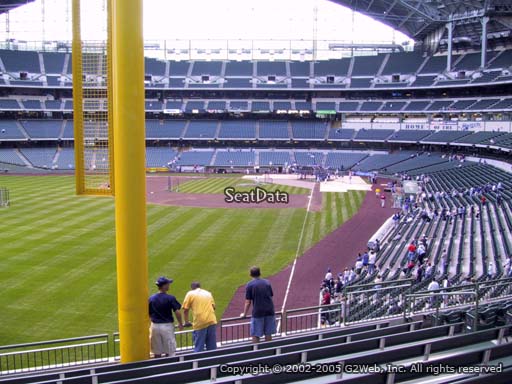 Seat view from section 233 at Miller Park, home of the Milwaukee Brewers