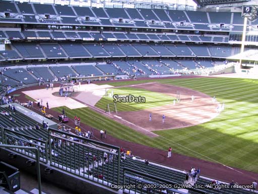 Seat view from section 312 at Miller Park, home of the Milwaukee Brewers