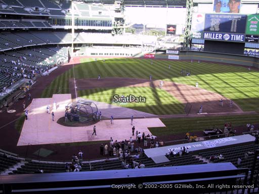Seat view from section 324 at Miller Park, home of the Milwaukee Brewers