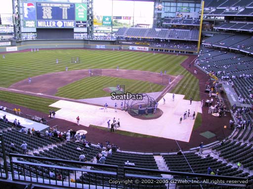 Seat view from section 333 at Miller Park, home of the Milwaukee Brewers