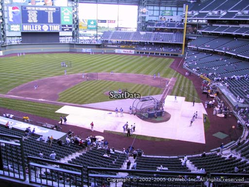 Seat view from section 334 at Miller Park, home of the Milwaukee Brewers