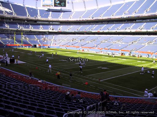 Seat view from section 100 at Sports Authority Field at Mile High Stadium, home of the Denver Broncos
