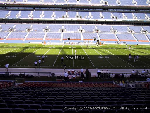 Seat view from section 105 at Sports Authority Field at Mile High Stadium, home of the Denver Broncos