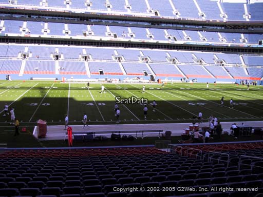 Seat view from section 106 at Sports Authority Field at Mile High Stadium, home of the Denver Broncos