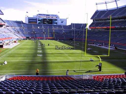 Seat view from section 115 at Sports Authority Field at Mile High Stadium, home of the Denver Broncos