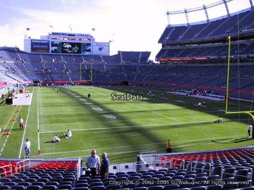 Seat view from section 116 at Sports Authority Field at Mile High Stadium, home of the Denver Broncos