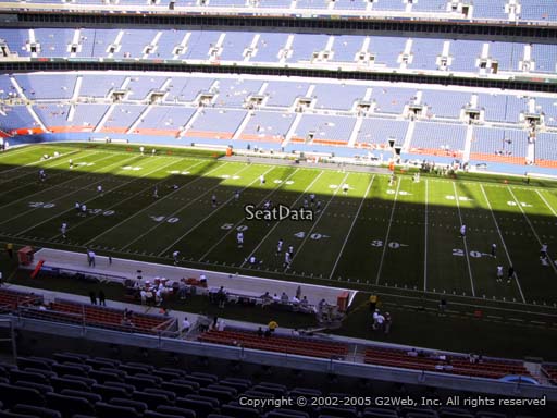 Seat view from section 307 at Sports Authority Field at Mile High Stadium, home of the Denver Broncos
