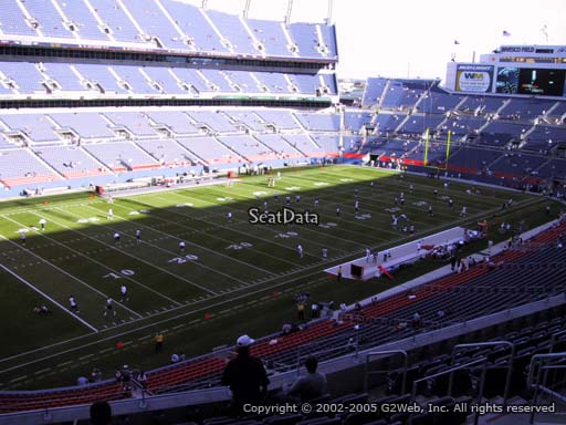 Seat view from section 316 at Sports Authority Field at Mile High Stadium, home of the Denver Broncos