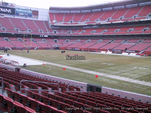 Seat view from section 113 at FirstEnergy Stadium, home of the Cleveland Browns