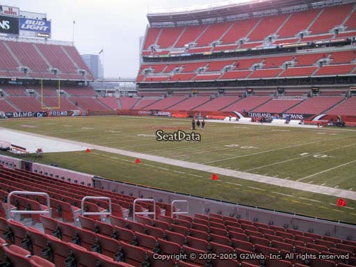 Seat view from section 138 at FirstEnergy Stadium, home of the Cleveland Browns