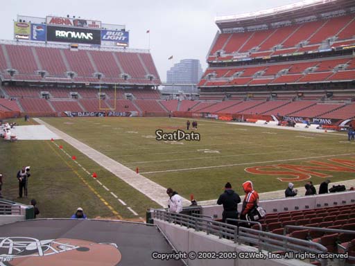 Seat view from section 144 at FirstEnergy Stadium, home of the Cleveland Browns