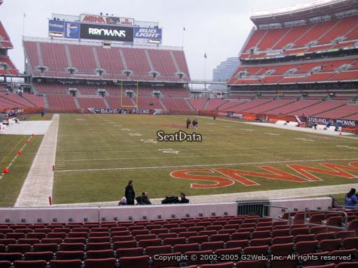 Seat view from section 145 at FirstEnergy Stadium, home of the Cleveland Browns
