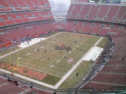 Seat view from section 524 at FirstEnergy Stadium, home of the Cleveland Browns